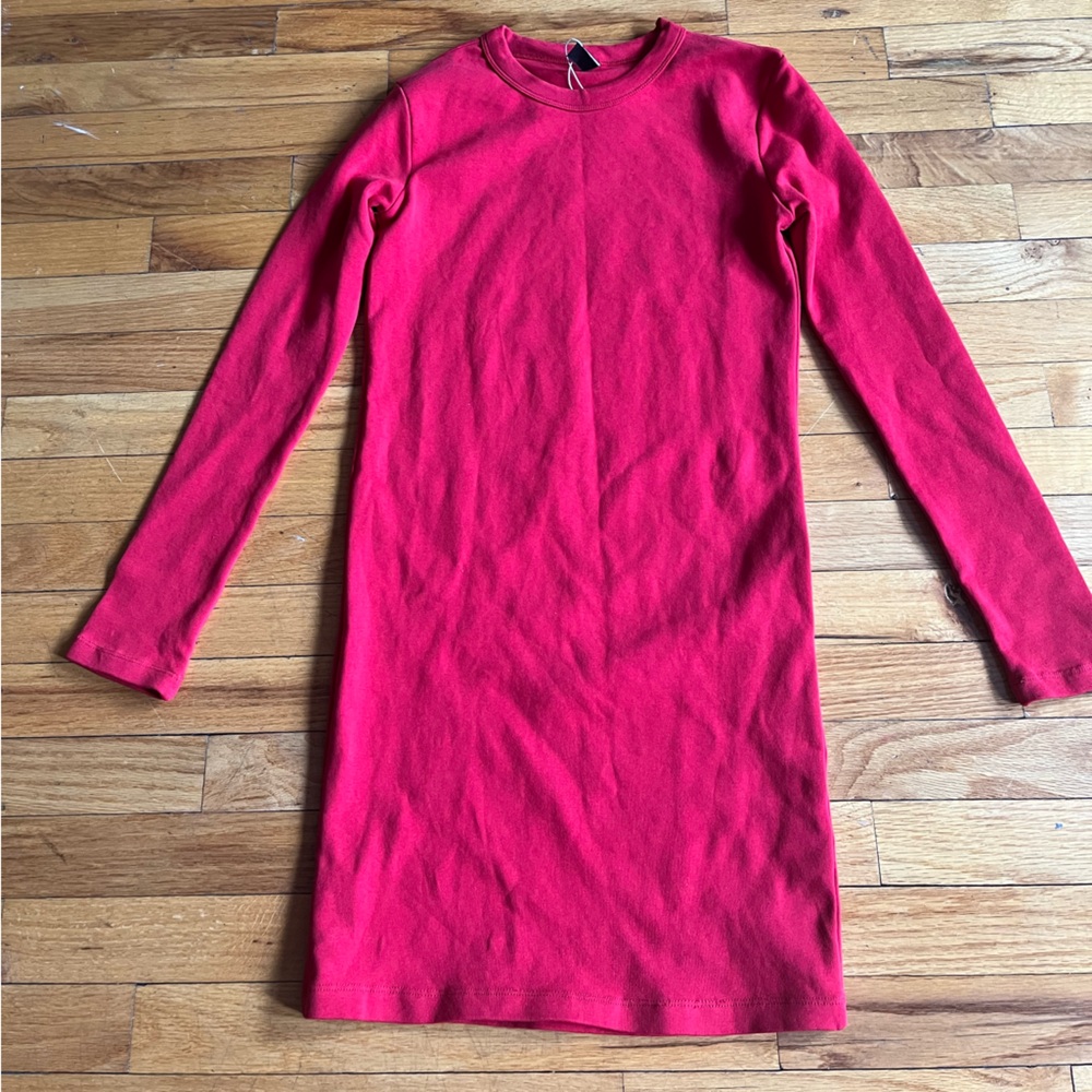 Zara Vibrant Red Long Sleeve Dress/Top
